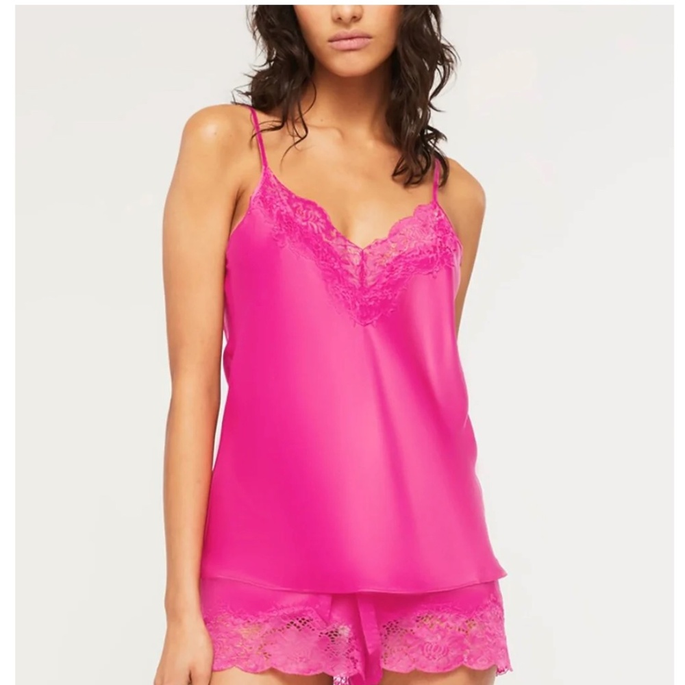 Ginia Silk Cami in Electric Pink size XS